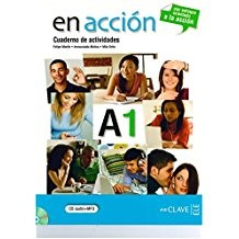En acción A1 Cuaderno de actividades (Etkinlik Kitabı +Audio descargable) ) İspanyolca Temel Seviye kitap kapağı