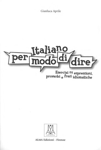 Italiano per modo di dire (İtalyanca Deyimler Atasözleri ve Deyişler) kitap kapağı