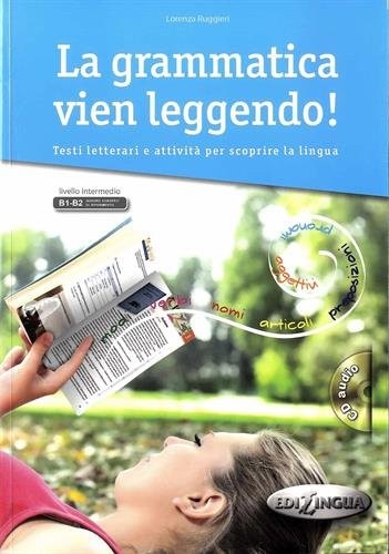 La grammatica vien leggendo +CD (B1-B2) kitap kapağı