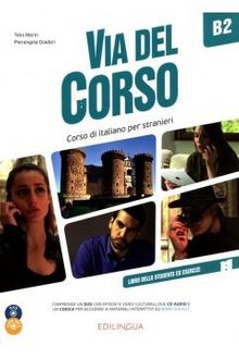 Via del Corso B2 Libro dello studente & e.+2CD+DVD kitap kapağı