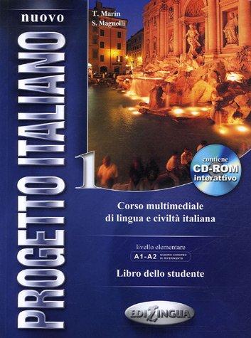 Nuovo Progetto Italiano 1 +CD ROM (İtalyanca Temel ve Orta-Alt Seviye) kitap kapağı