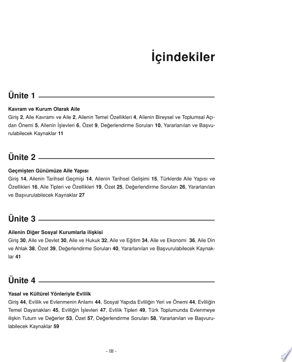 Aile Yapisi Ve Ilişkileri kitap kapağı