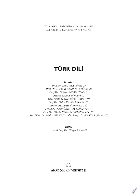 Türk Dili kitap kapağı