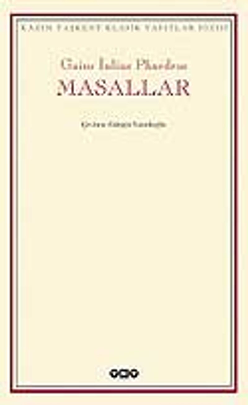 Masallar (Gaius İulius Phaedrus) kitap kapağı