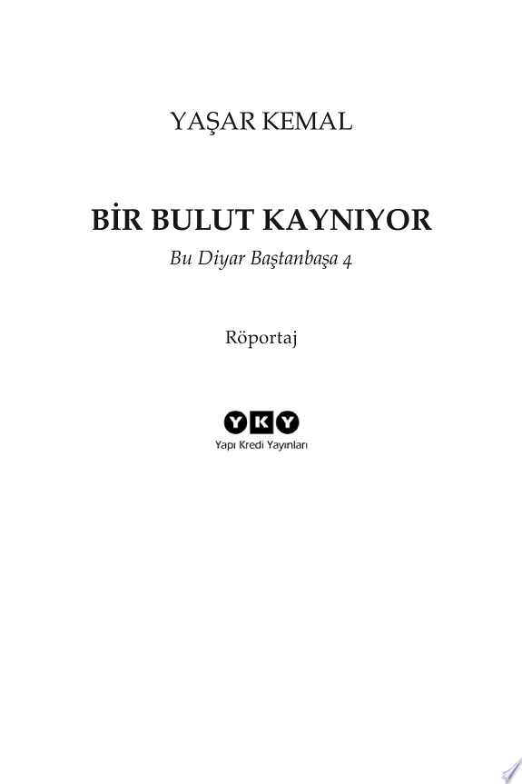 Bir Bulut Kaynıyor kitap kapağı