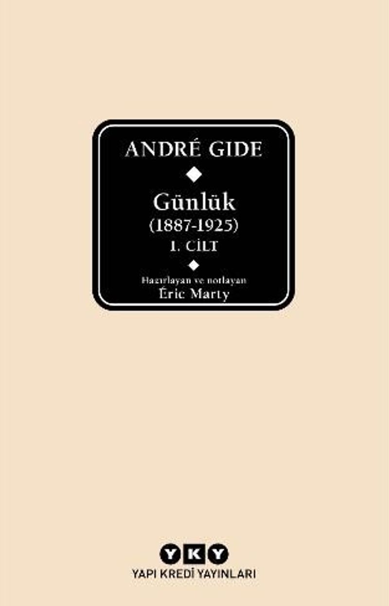 André Gide Günlük (1887-1925) 1.Cilt kitap kapağı