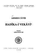Ahmed Cavid Hadika-i Vekayi kitap kapağı