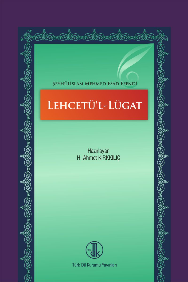 Lehcetü'l-Lügat kitap kapağı