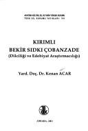 Kırımlı Bekir Sıdkı Çobanzade kitap kapağı