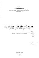 I. Milli Arşiv Şurası (20-21 Nisan 1998 Ankara) (Ürün Kodu:1-B12) kitap kapağı