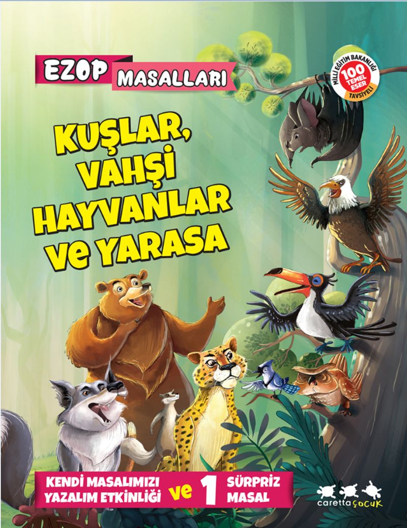 Kuşlar, Vahşi Hayvanlar ve Yarasa / Ezop Masalları kitap kapağı