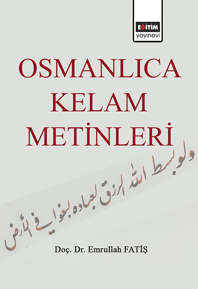 Osmanlıca Kelam kitap kapağı