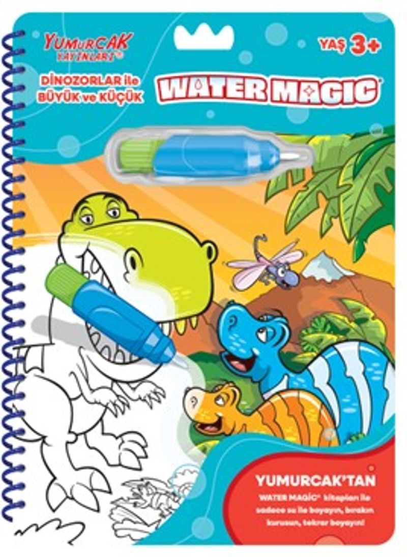 Dinozorlar ile Büyük ve Küçük / Yeni Water Magic kitap kapağı