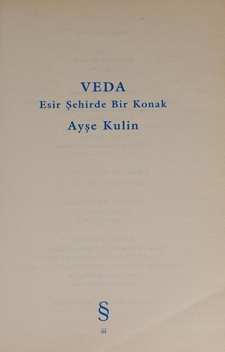 Veda / Esir Şehirde Bir Konak kitap kapağı