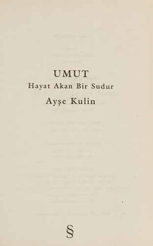 Umut & Hayat Akan Bir Sudur kitap kapağı