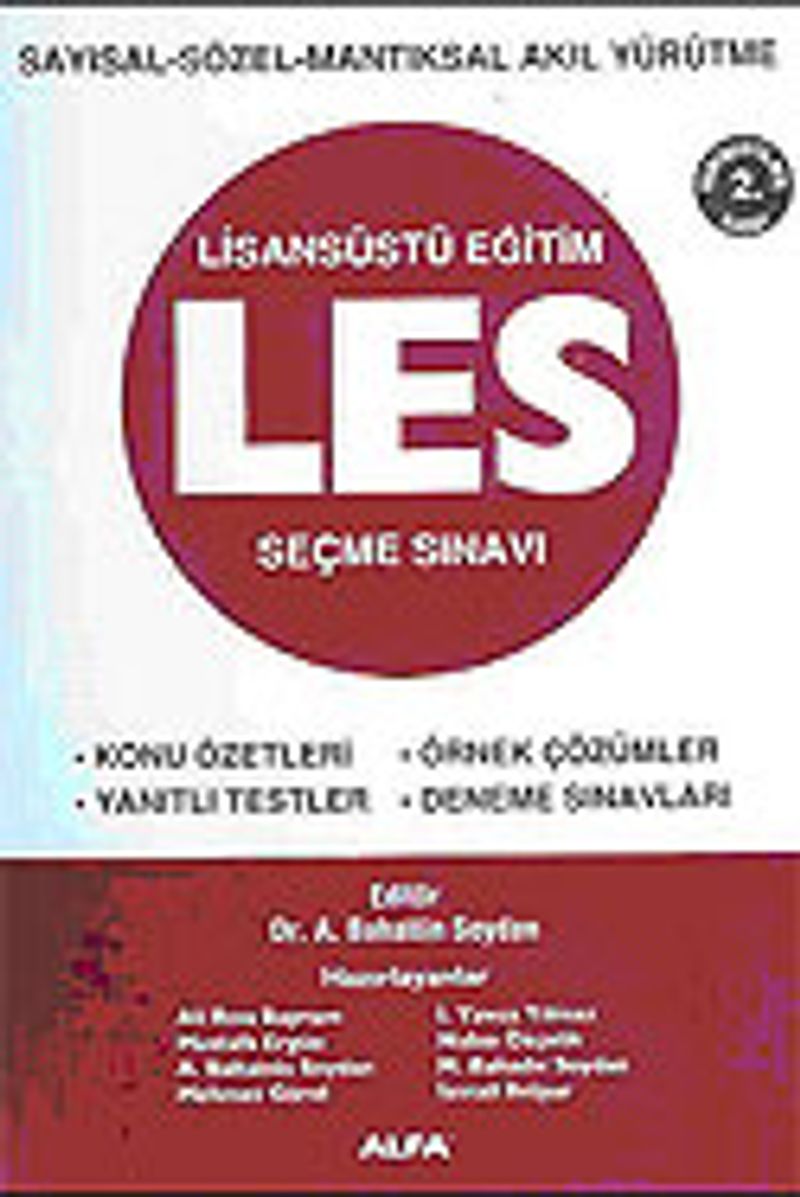 LES Lisanüstü Eğitim Sınavı Hazırlık Kılavuzu kitap kapağı