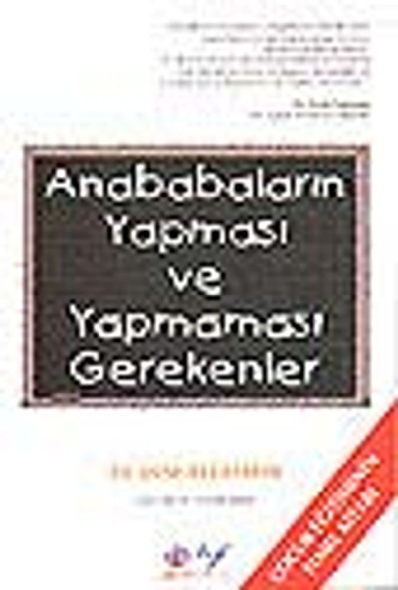 Anababaların Yapması ve Yapmaması Gerekenler kitap kapağı