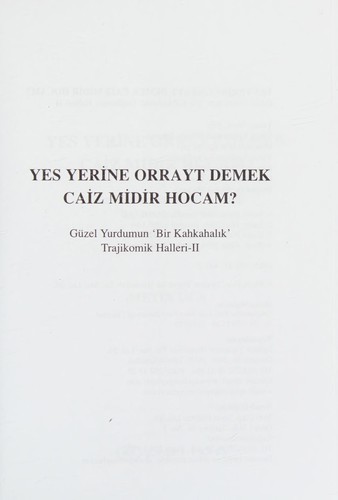 Yes Yerine Orrayt Demek Caiz Midir Hocam? kitap kapağı