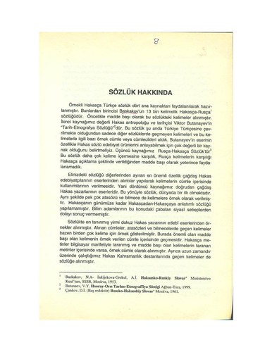 Örnekli Hakasça - Türkçe Sözlük kitap kapağı