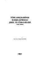Karşılaştırmalı Şekil ve Cümle Bilgisi Türk Lehçelerinde kitap kapağı