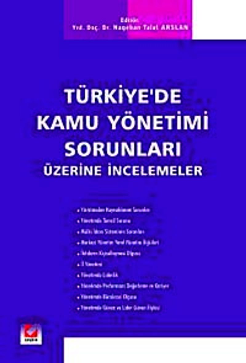 Türkiye'de Kamu Yönetimi Sorunları Üzerine İncelemeler kitap kapağı