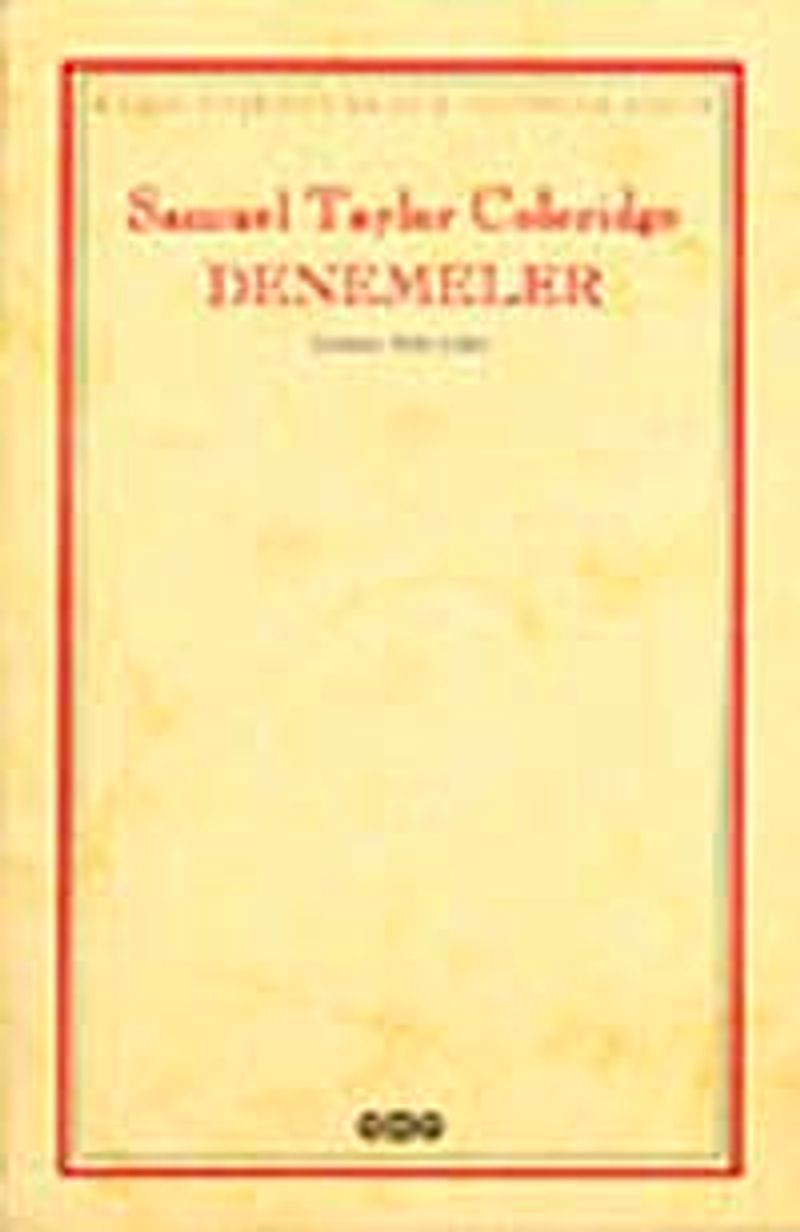 Denemeler - Samuel Taylor Coleridge kitap kapağı