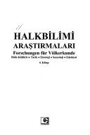Halkbilimi Araştırmaları 4. Kitap kitap kapağı