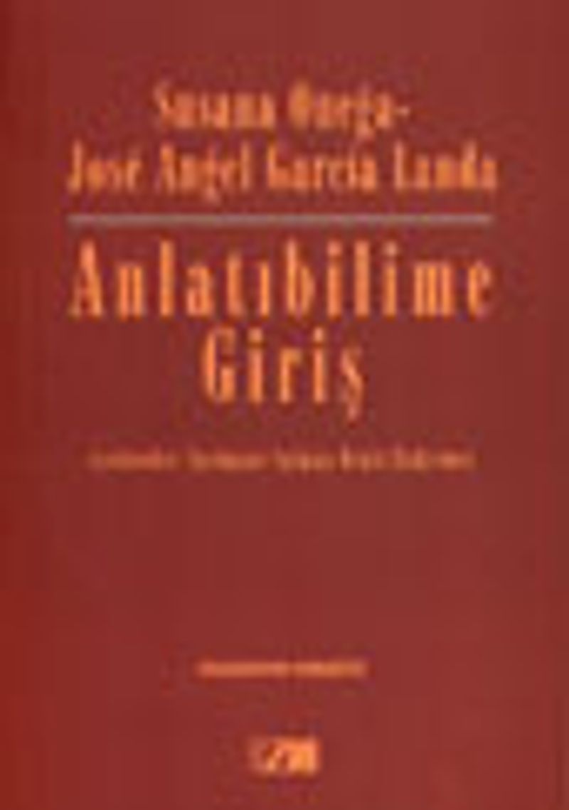 Anlatıbilime Giriş kitap kapağı