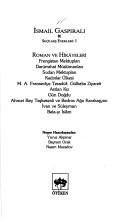 İsmail Gaspıralı Seçilmiş Eserleri 1 - Roman ve Hikayeleri kitap kapağı