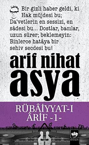 Rübaiyyat-ı Arif 1 kitap kapağı