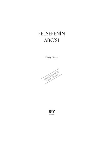 Felsefenin ABC'si kitap kapağı
