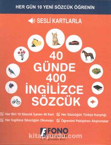 40 Günde 400 İngilizce Sözcük (Kelime Kartı) kitap kapağı