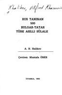 Rus Tanınan 500 Bulgar-Tatar Türk Asıllı Sülale kitap kapağı