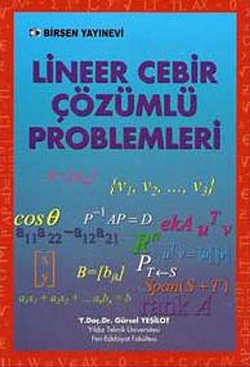 Lineer Cebir Çözümlü Problemleri kitap kapağı