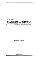 15.YY. Şairi Çakeri ve Divanı kitap kapağı