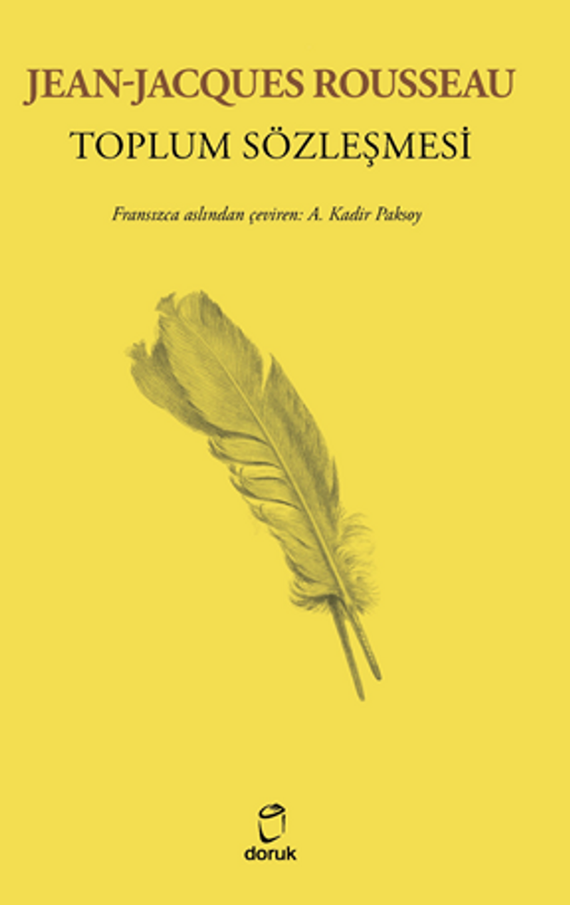 Jean-Jacques Rousseau Toplum Sözleşmesi kitap kapağı