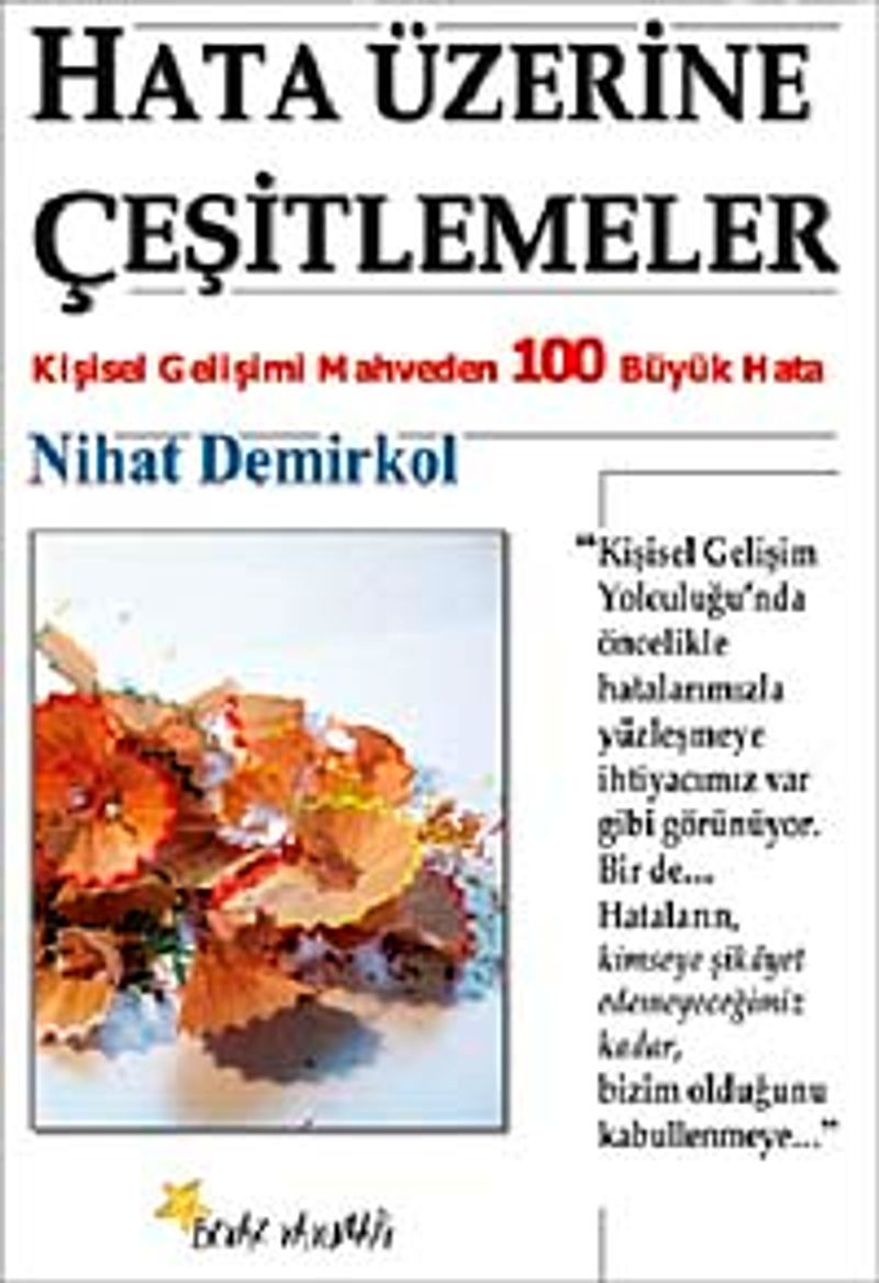 Hata Üzerine Çeşitlemeler kitap kapağı