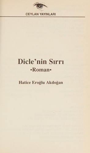 Dicle'nin Sırrı kitap kapağı