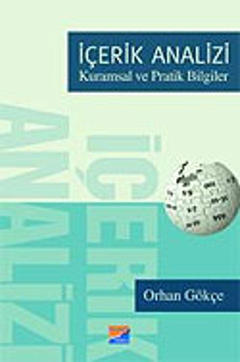 İçerik Analizi Kuramsal ve Pratik Bilgiler kitap kapağı