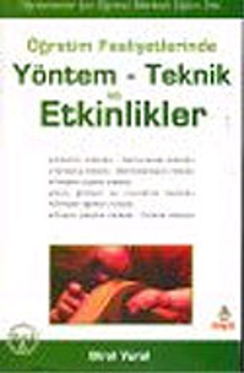 Öğretim Faaliyetlerinde / Yöntem Teknik ve Etkinlikler kitap kapağı