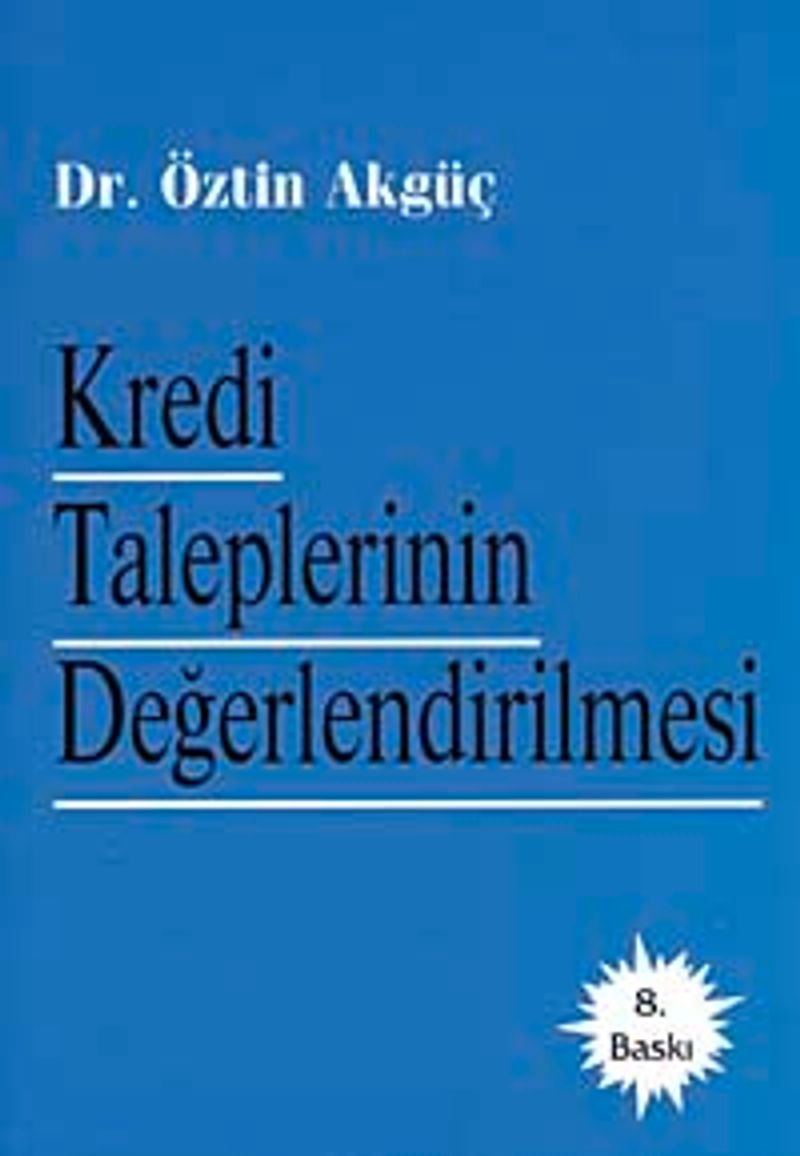 Kredi Taleplerinin Değerlendirilmesi kitap kapağı
