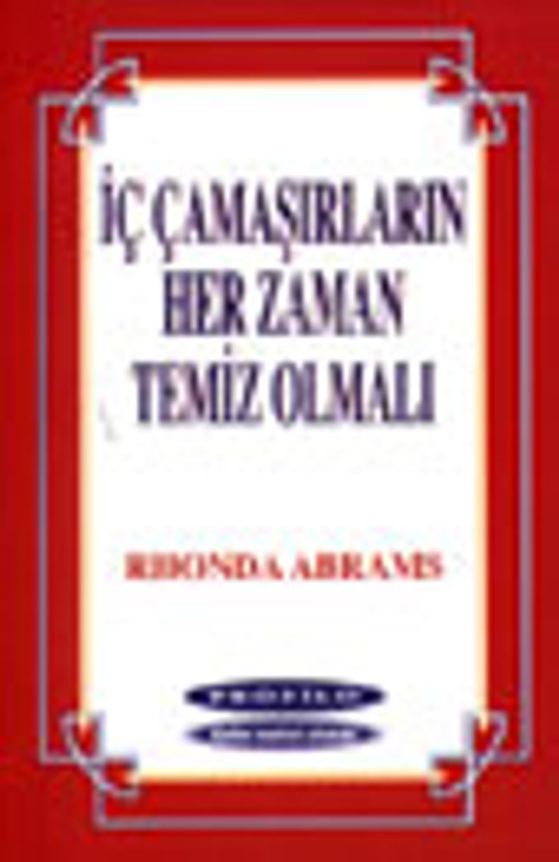İç Çamaşırların Her Zaman Temiz Olmalı kitap kapağı