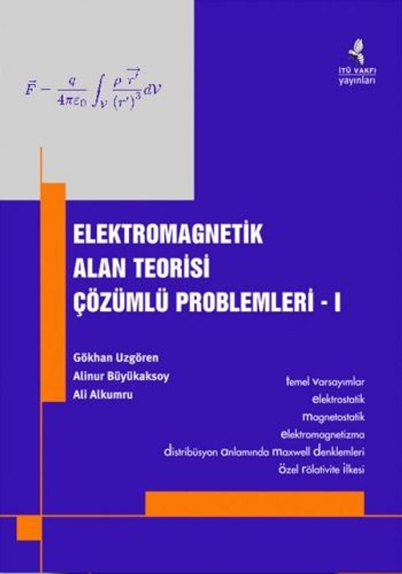 Elektromagnetik Alan Teorisi Çözümlü Problemleri 1 kitap kapağı