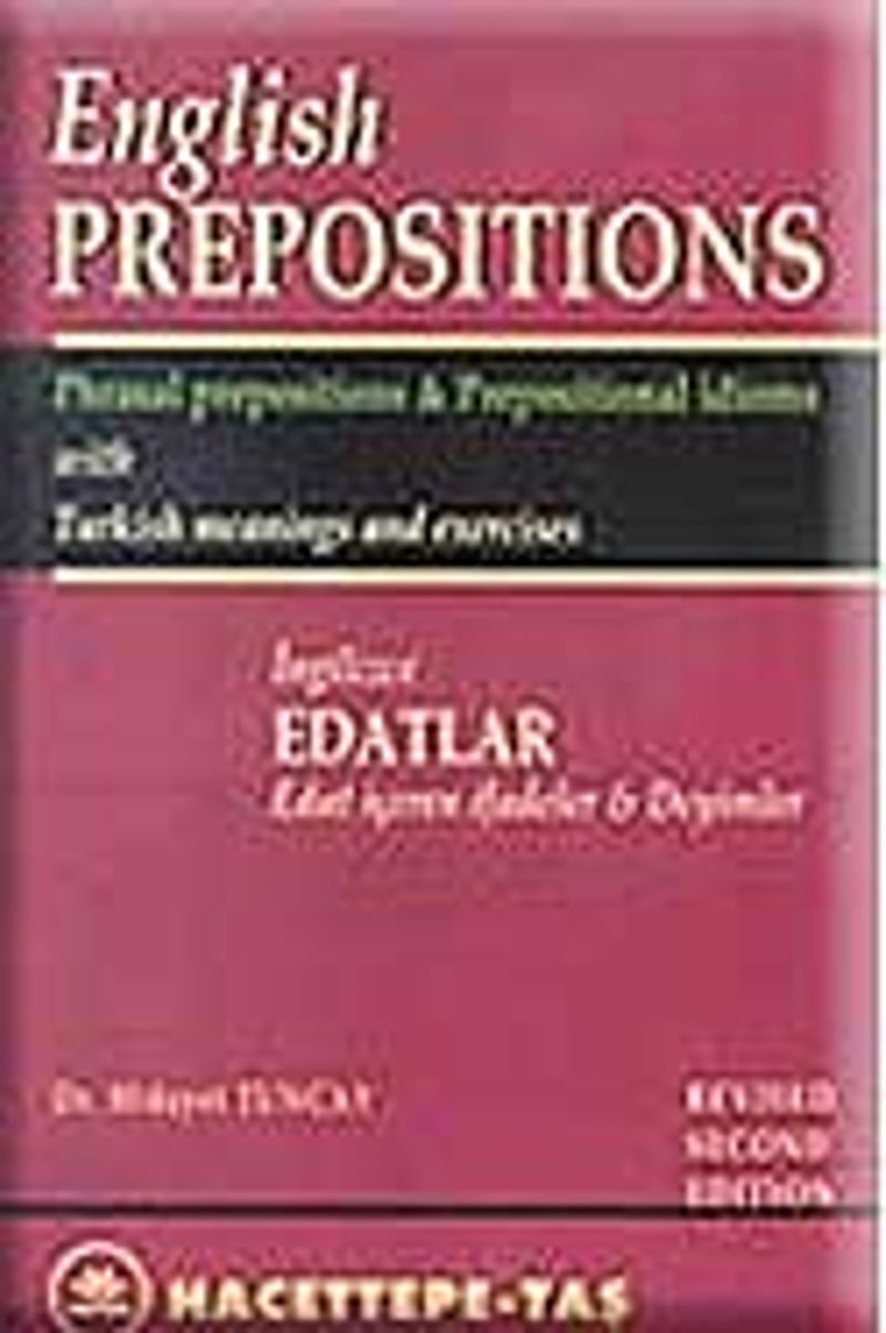 English Prepositions / İngilizce Edatlar / Edat İçeren İfadeler ve Deyimler kitap kapağı