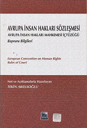Avrupa İnsan Hakları Sözleşmesi kitap kapağı