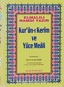 Rahle Boy Kur'an-ı Kerim ve Yüce Meali (Şamua-Ciltli) / Hafız Osman Hatlı Meal / 2 renk kitap kapağı