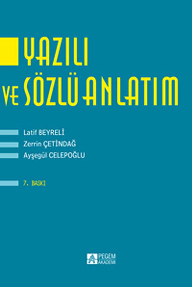 Yazılı ve Sözlü Anlatım kitap kapağı