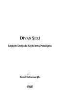 Divan Şiiri kitap kapağı