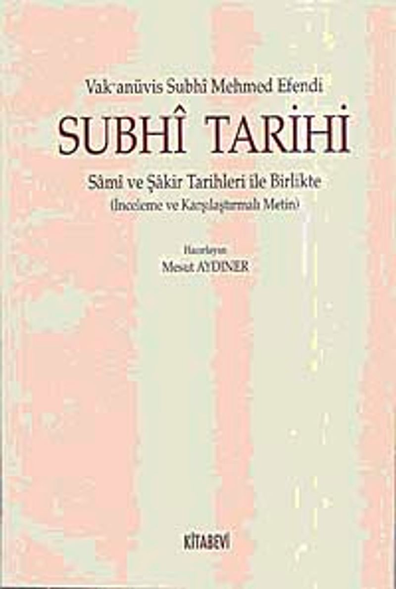 Subhi Tarihi kitap kapağı