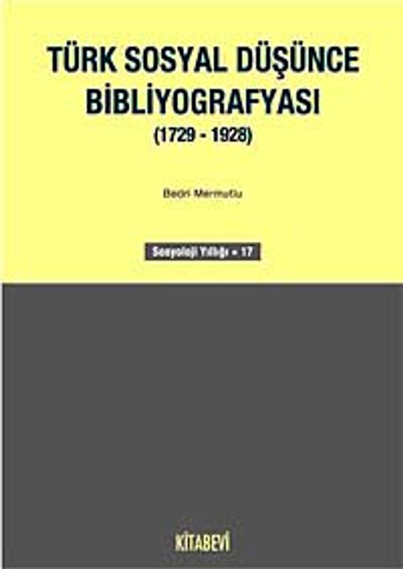 Türk Sosyal Düşünce Bibliyografyası (1729-1928) kitap kapağı